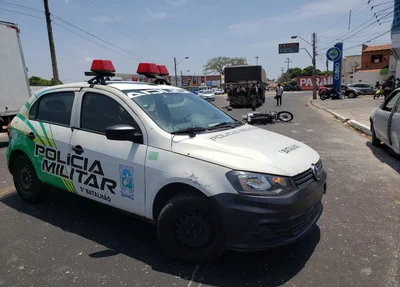 Polícia Militar no local do acidente