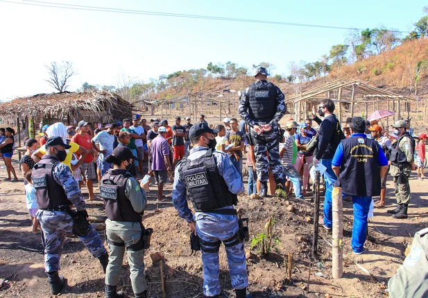 PM cumpre ordem de reintegração na Taboca do Pau Ferrado