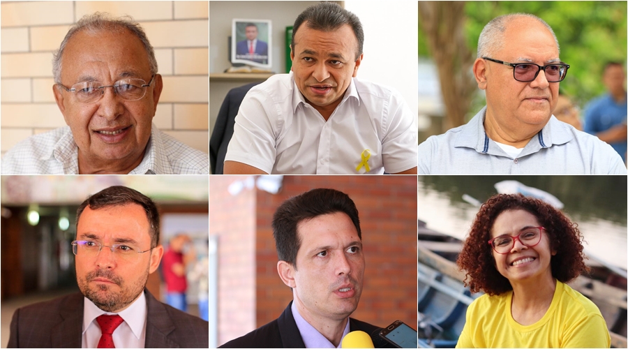 Candidatos em Teresina: Dr. Pessoa, Fábio Abreu, Fábio Novo, Major Diego e Lucineide Barros