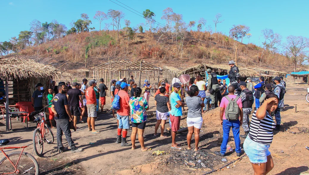 Ocupação na Taboca do Pau Ferrado amanhece com Polícia Militar