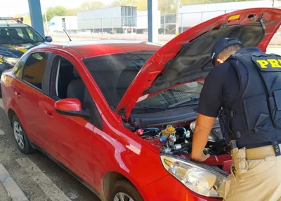 Veículo recuperado pela PRF em Valença do Piauí