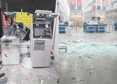 Como ficou o local após a explosão