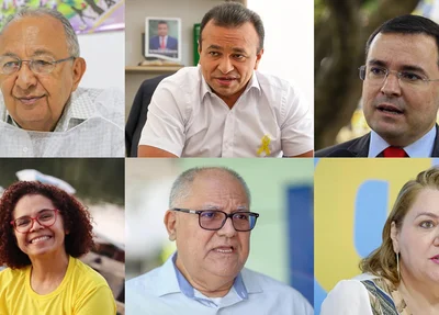 Candidatos em Teresina: Dr. Pessoa, Fábio Abreu, Fábio Novo, Lucineide Barros, Kleber Montezuma e Simone Pereira