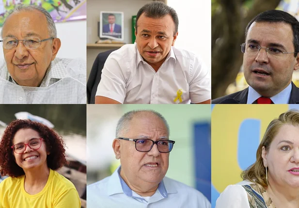 Candidatos em Teresina: Dr. Pessoa, Fábio Abreu, Fábio Novo, Lucineide Barros, Kleber Montezuma e Simone Pereira