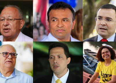 Candidatos em Teresina: Dr. Pessoa, Fábio Abreu, Fábio Novo, Kleber Montezuma, Major Diego e Lucineide Barros.