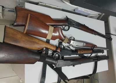 Armas apreendidas durante operação da Polícia Civil em Teresina