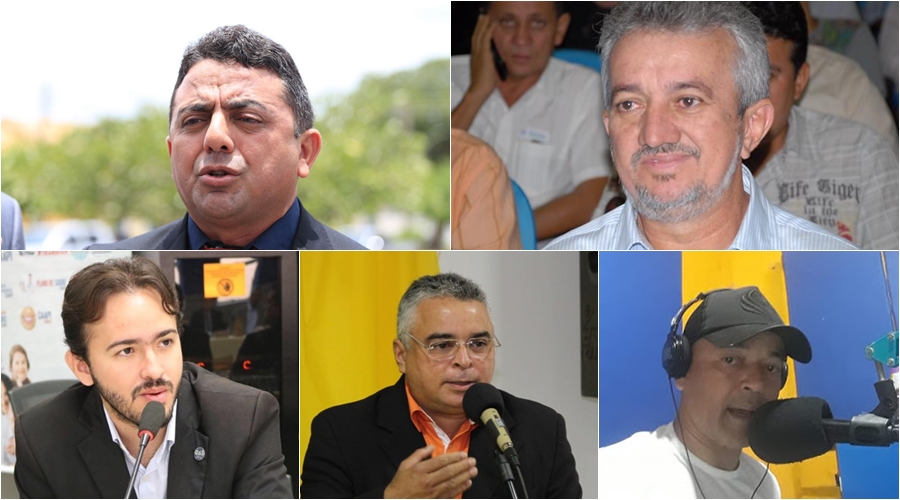 Candidatos em Campo Maior: Ribinha, Joãozinho Félix, Wilson Spindola, Fernando Miranda e Deri Sousa