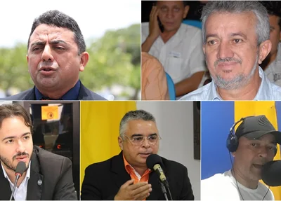 Candidatos em Campo Maior: Ribinha, Joãozinho Félix, Wilson Spindola, Fernando Miranda e Deri Sousa