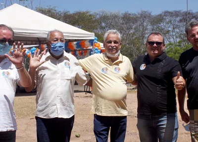 Dr. Pessoa e Robert Rios ao lado de João Henrique Sousa e Wilson Martins