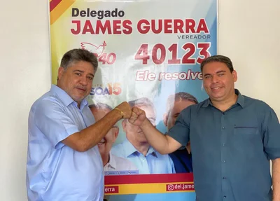 João Mádison e o delegado James Guerra