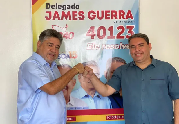 João Mádison e o delegado James Guerra