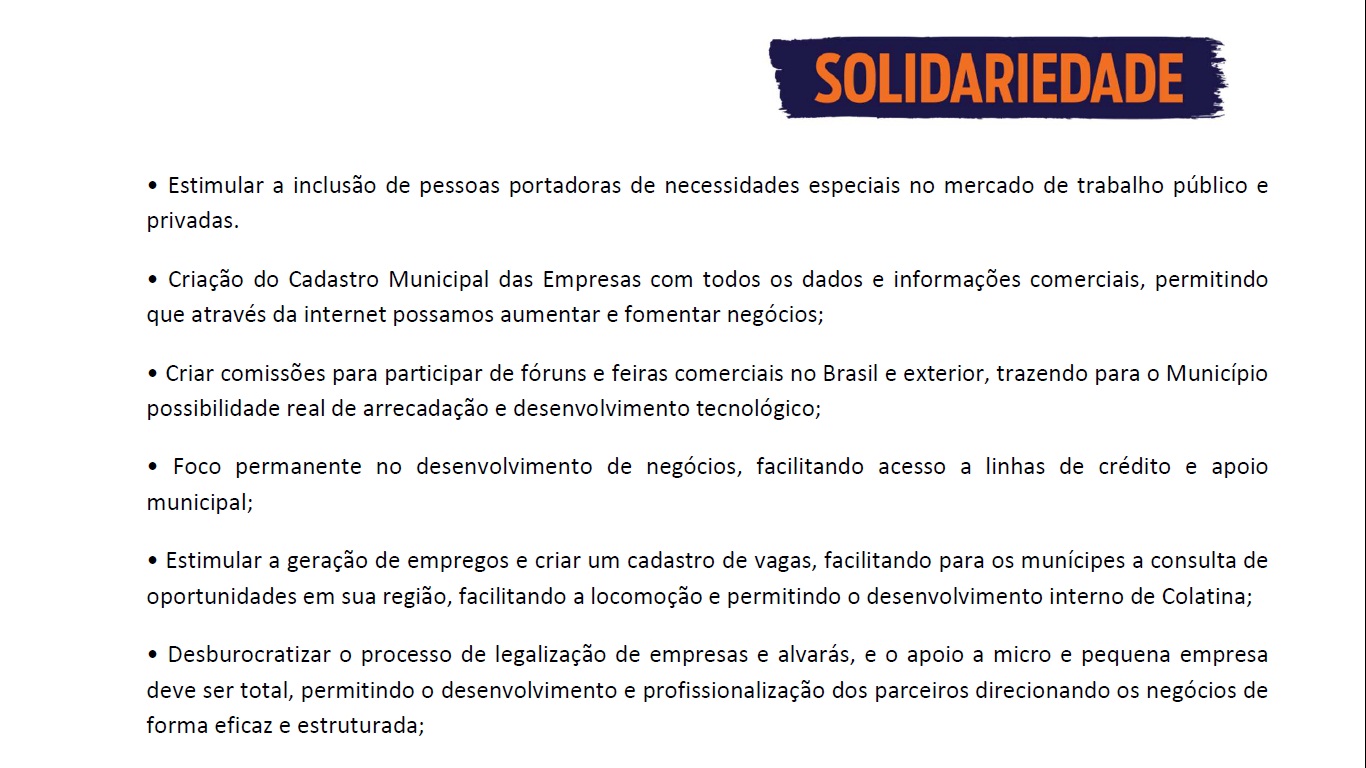 Plano de Governo de Ronaldo Gomes
