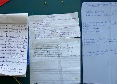 Lista apreendida pelo Gaeco