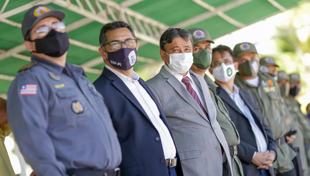 Presentes na solenidade da Polícia Militar