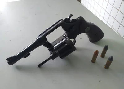 Arma de fogo apreendida pela Polícia Militar