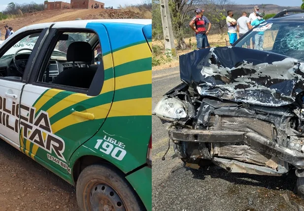 Acidente envolvendo viatura em Santa Cruz do Piauí