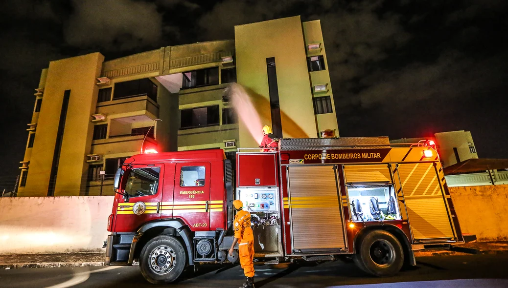 Incêndio atingiu o apartamento condomínio Sete Cidades 