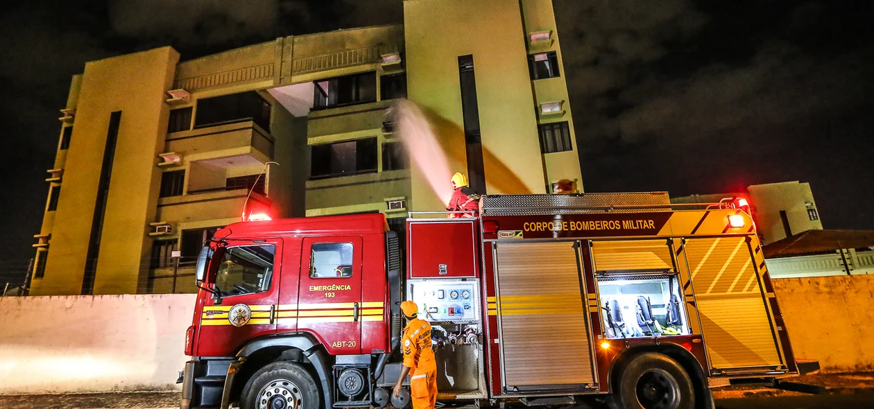 Incêndio atingiu o apartamento condomínio Sete Cidades 