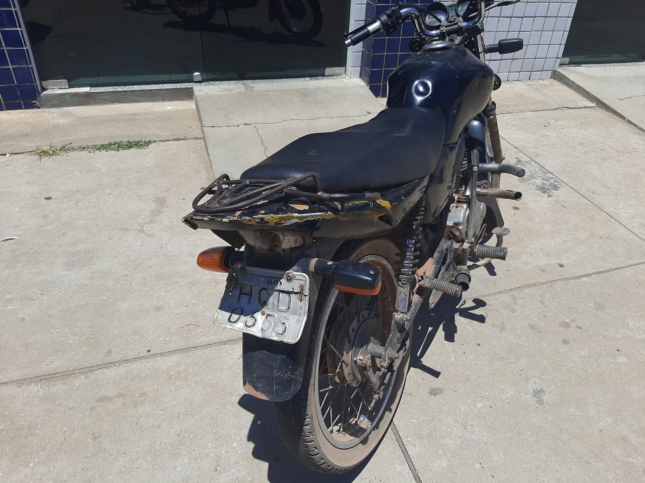 Motocicleta recuperada pela Polícia Civil do Piauí