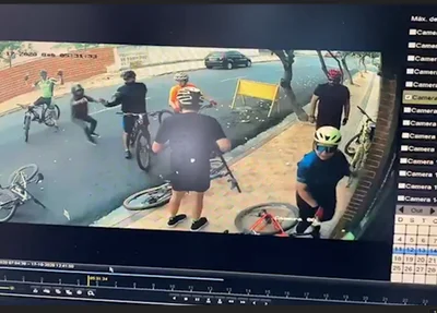 Ciclistas sendo assaltados no bairro Jóquei