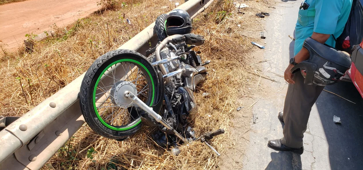 Motocicleta da vítima
