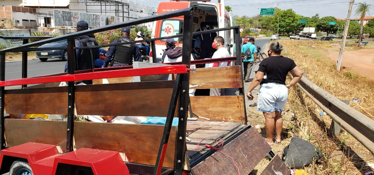 Vítima foi encaminhada para o HUT pelo Samu