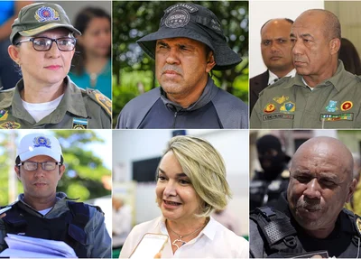Coronel Júlia Beatriz, Major Audivam Nunes, Coronel Lídio Filho, Cabo Júlio César, Major Elizete e Cabo Mota