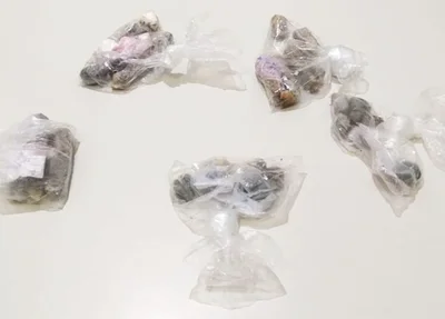 Material apreendido pelos policiais penais