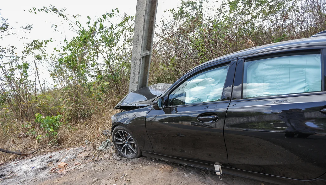 Os airbags do veículos foram acionados
