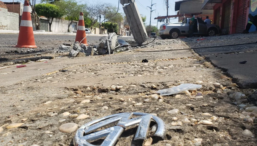 Destroços do veículo