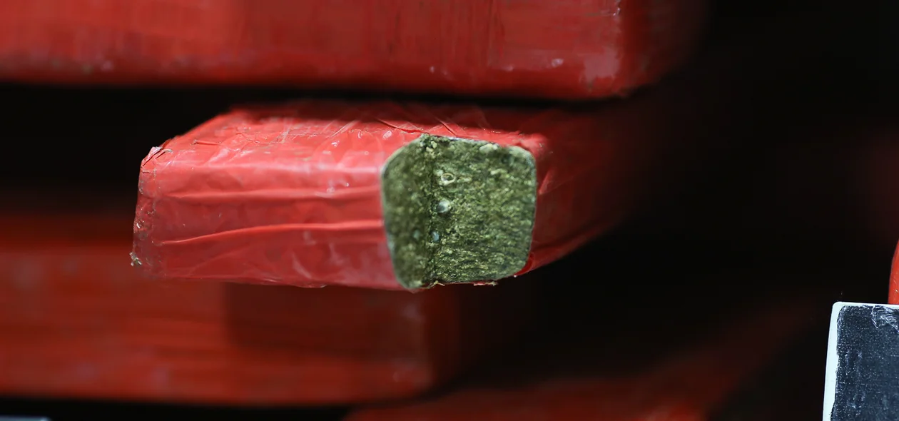 Maconha apreendida em operação 
