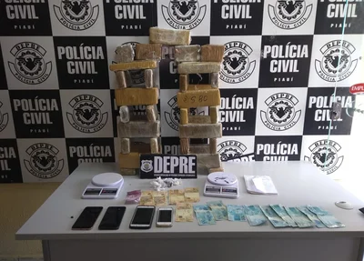Material apreendido pela DEPRE no Matadouro