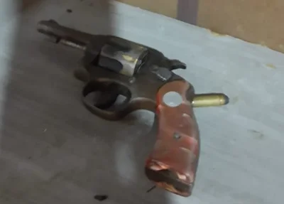 Arma apreendida com homicida em São João da Serra