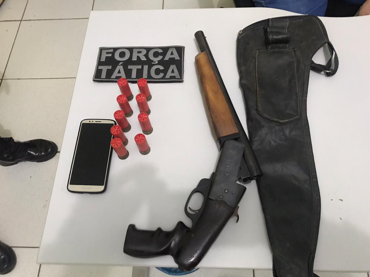 Material apreendido pela polícia