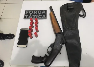 Material apreendido pela polícia