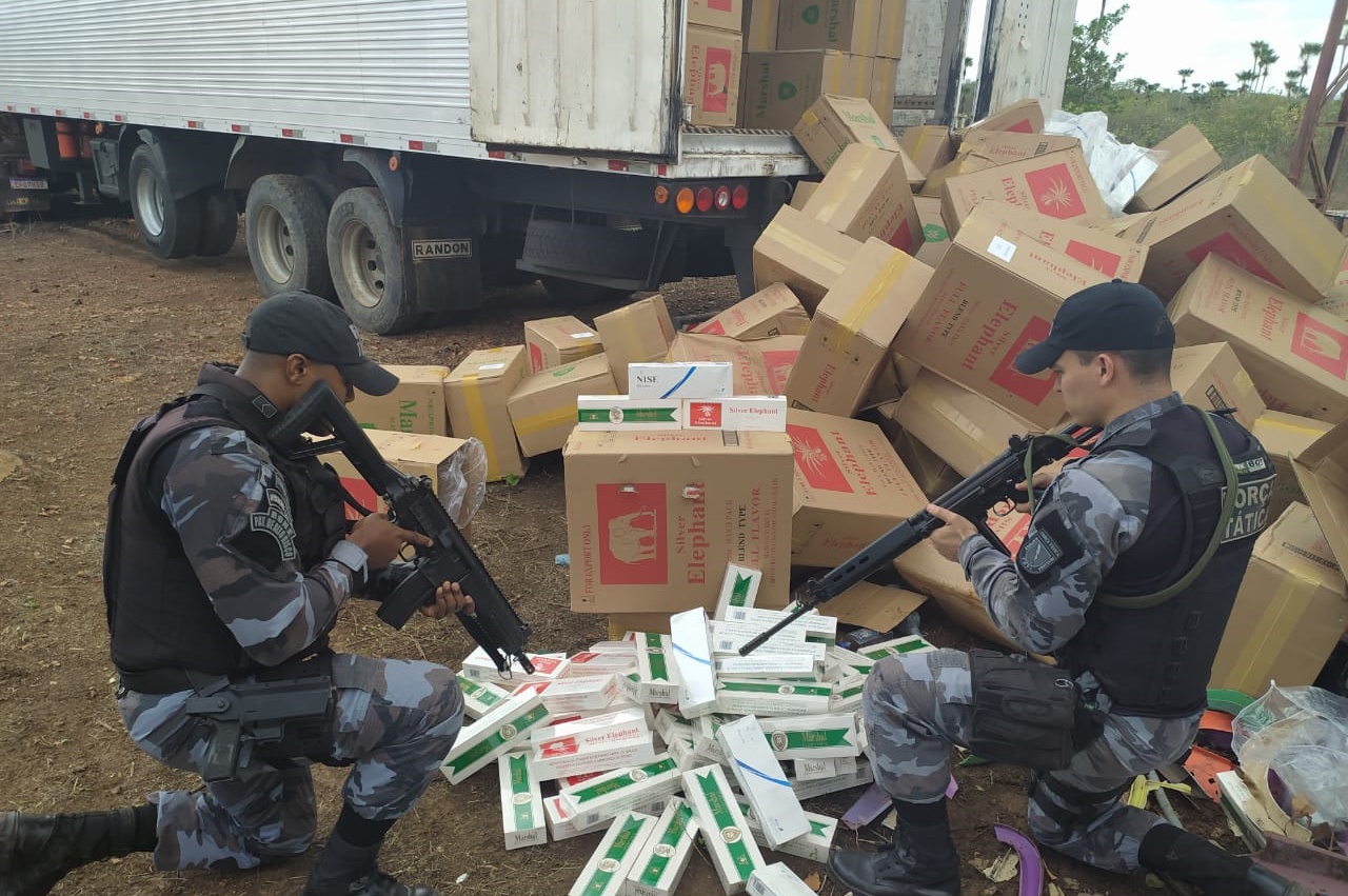 Carga de cigarros contrabandeados foi apreendida