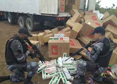 Carga de cigarros contrabandeados foi apreendida