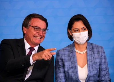 Bolsonaro e Michelle Bolsonaro