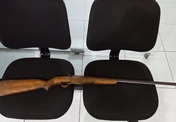 Arma apreendida pela Polícia Militar de Cocal
