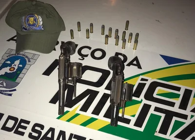 Revólveres apreendidos em Wall Ferraz