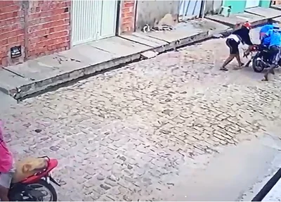 Câmara flagra mulher sendo assaltada no bairro Nova Teresina