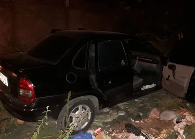 Carro usado pelos bandidos