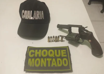 Arma apreendida no bairro Itararé