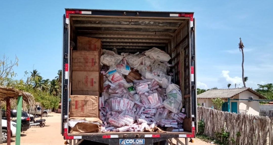 Material apreendido pela PF em Cajueiro da Praia