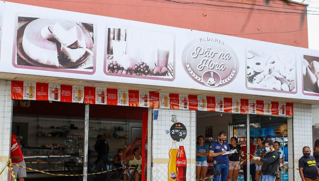 Padaria onde o cidadão foi atingido