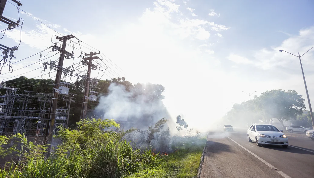 Fogo no mato em Teresina