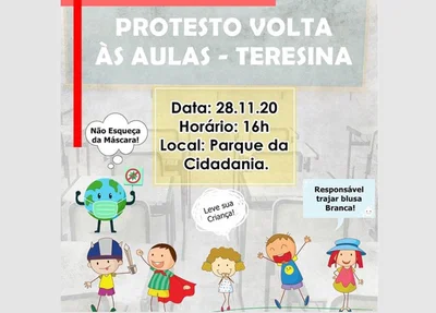 Manifestação pelo retorno das aulas presenciais em Teresina