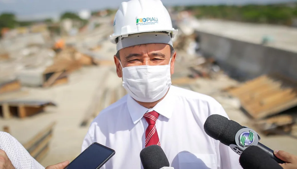 Wellington Dias recebeu a imprensa nas obras de duplicação da BR 316