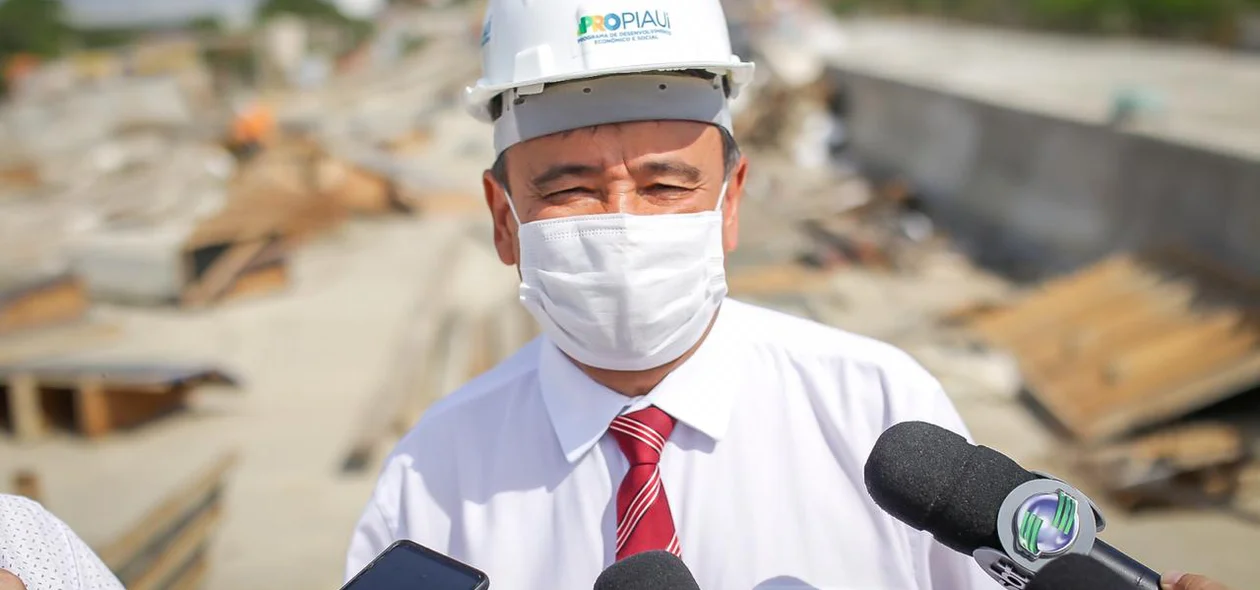 Wellington Dias recebeu a imprensa nas obras de duplicação da BR 316