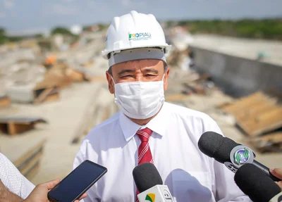 Wellington Dias recebeu a imprensa nas obras de duplicação da BR 316